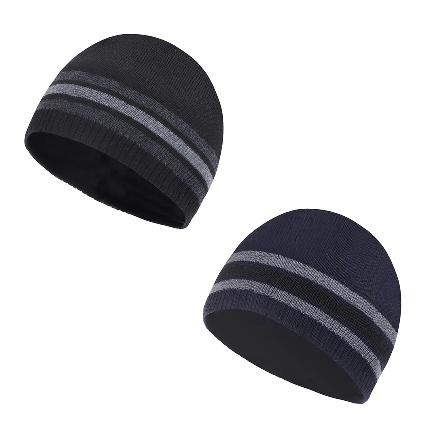 2 PIEZAS Sombreros de Vellón A Prueba de Viento Elásticos Invierno Tejido Gorros Aire Libre Correr - Imagen 10 de 11