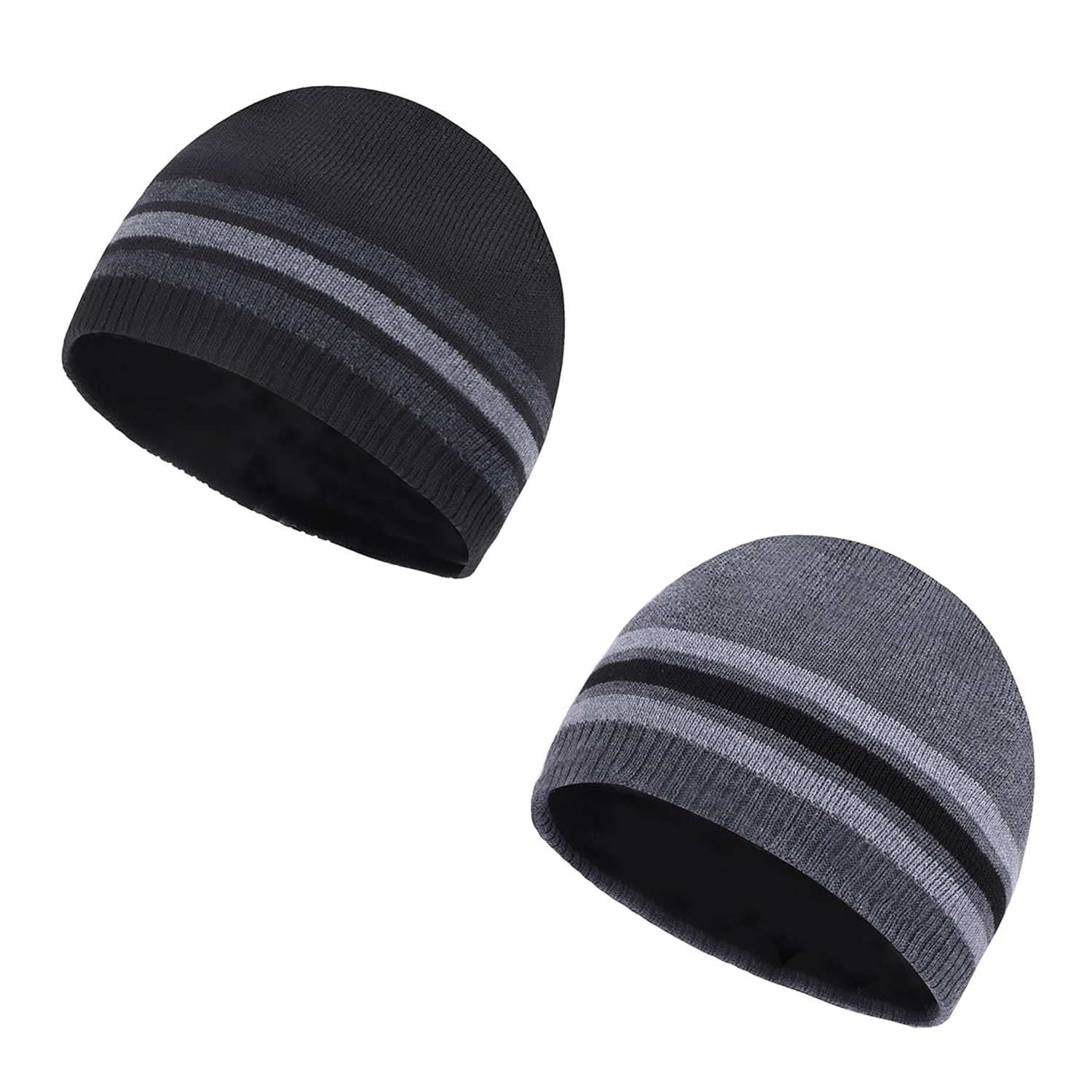 2 PIEZAS Sombreros de Vellón A Prueba de Viento Elásticos Invierno Tejido Gorros Aire Libre Correr - Imagen 11 de 11