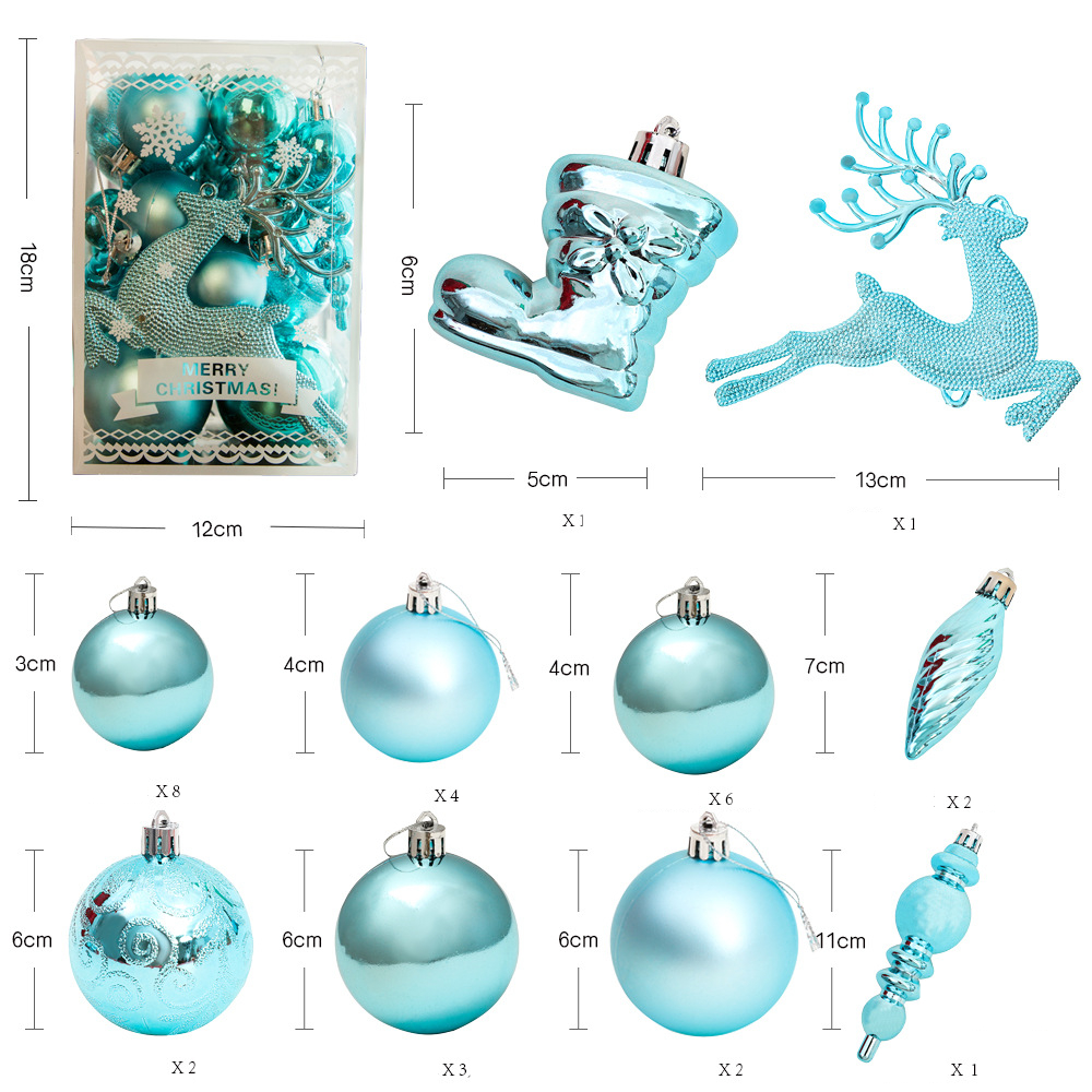 30PCS Christmas Glitter Ball Ornaments Xmas Tree Ball Hanging Party Home Decor - Picture 16 of 22