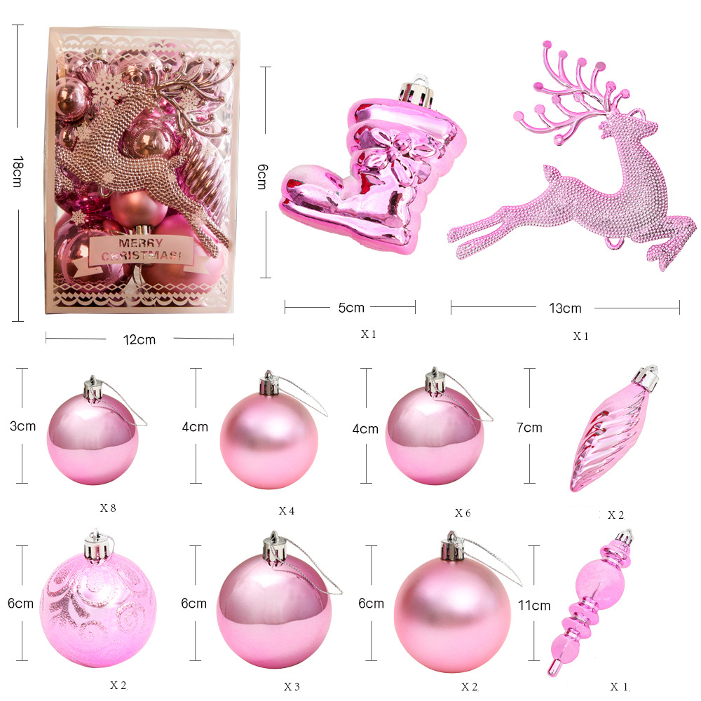 30PCS Christmas Glitter Ball Ornaments Xmas Tree Ball Hanging Party Home Decor - Picture 18 of 22