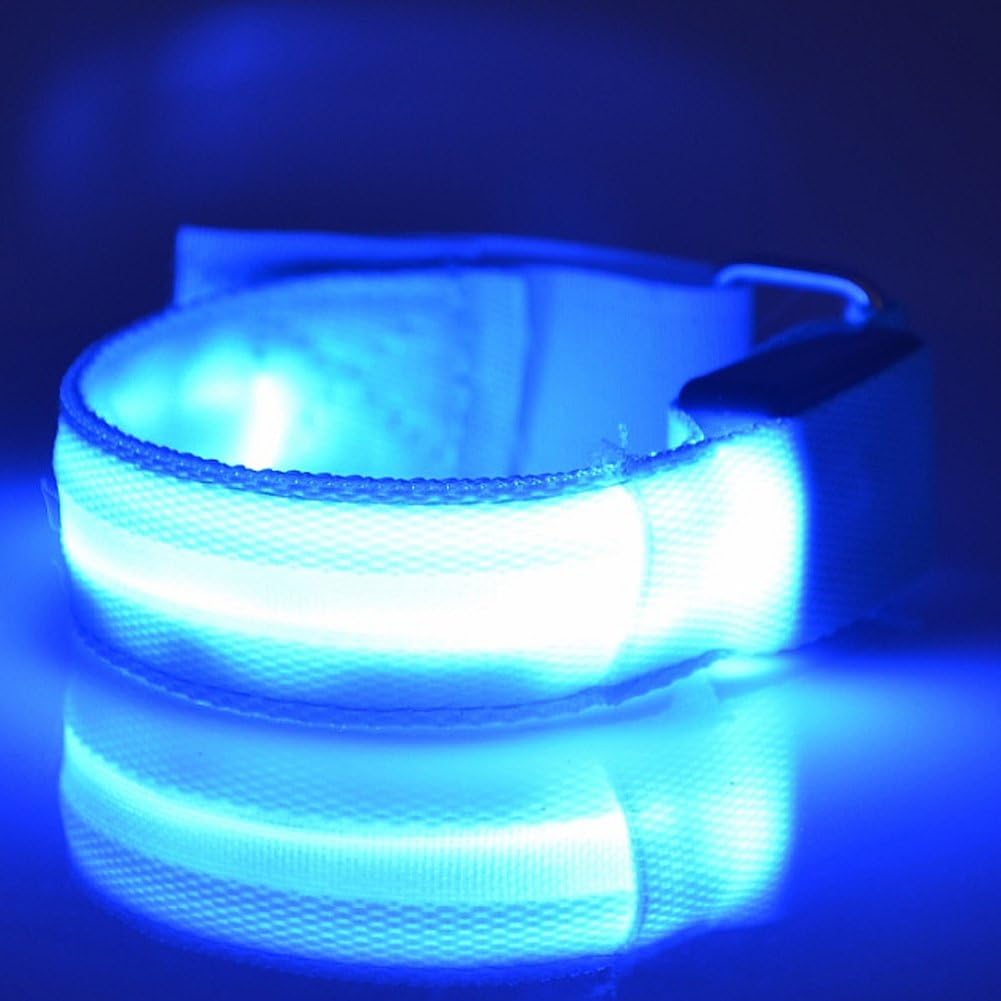 Brazalete deportivo recargable USB con banda de palmada LED de 3 piezas luces de seguridad nocturna - Imagen 11 de 13