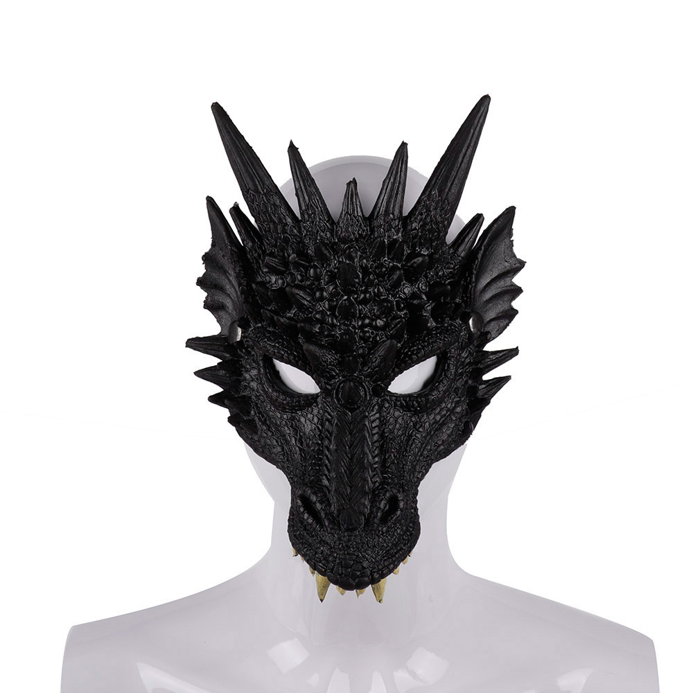 Halloween 3D Dragon Mask Scary Animal Half Face Masks Party Horror Props - Picture 10 of 12