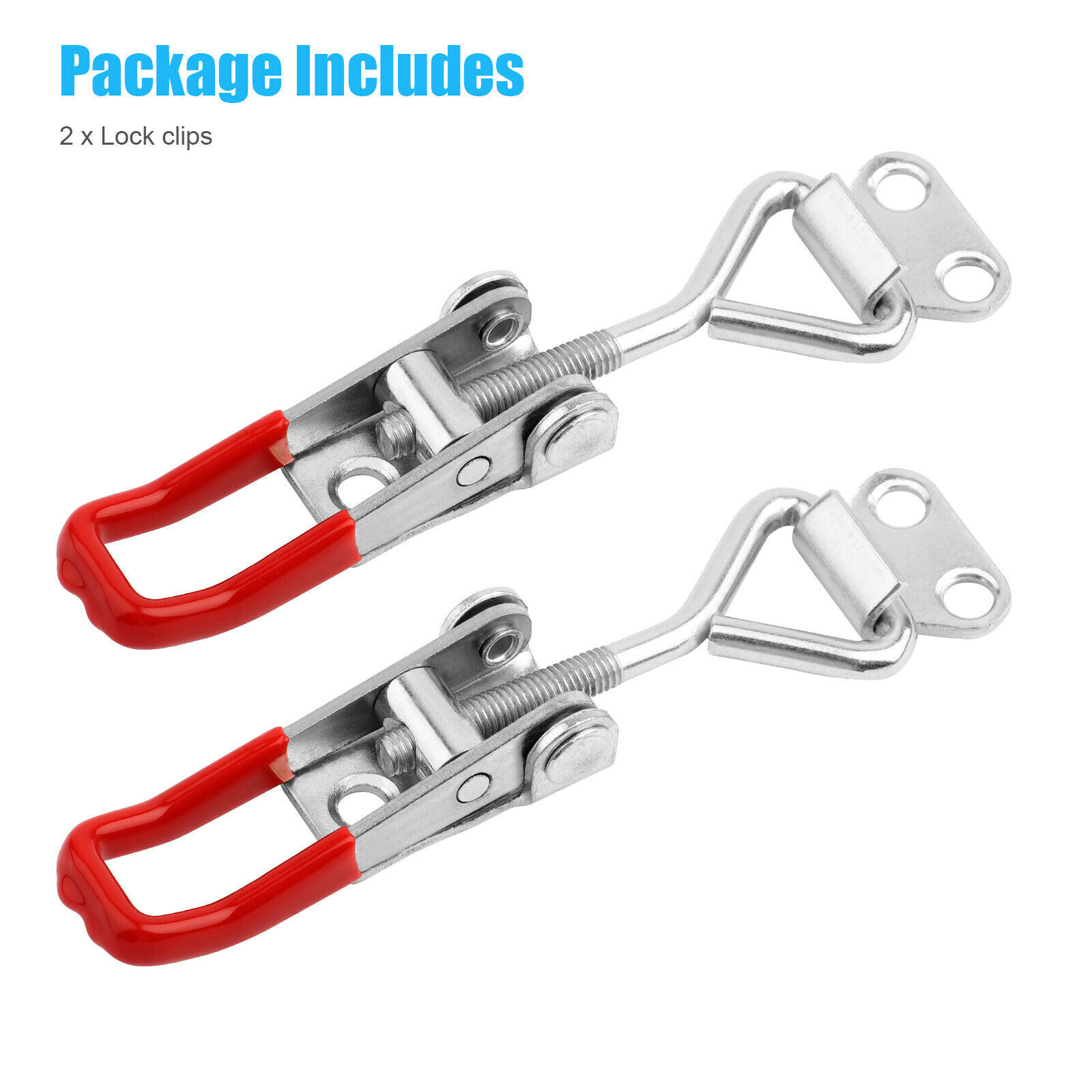 2/4/6Pcs Latch Catch Cabinet Boxes Handle Toggle Lock Clamp Hasp Galvanized Iron