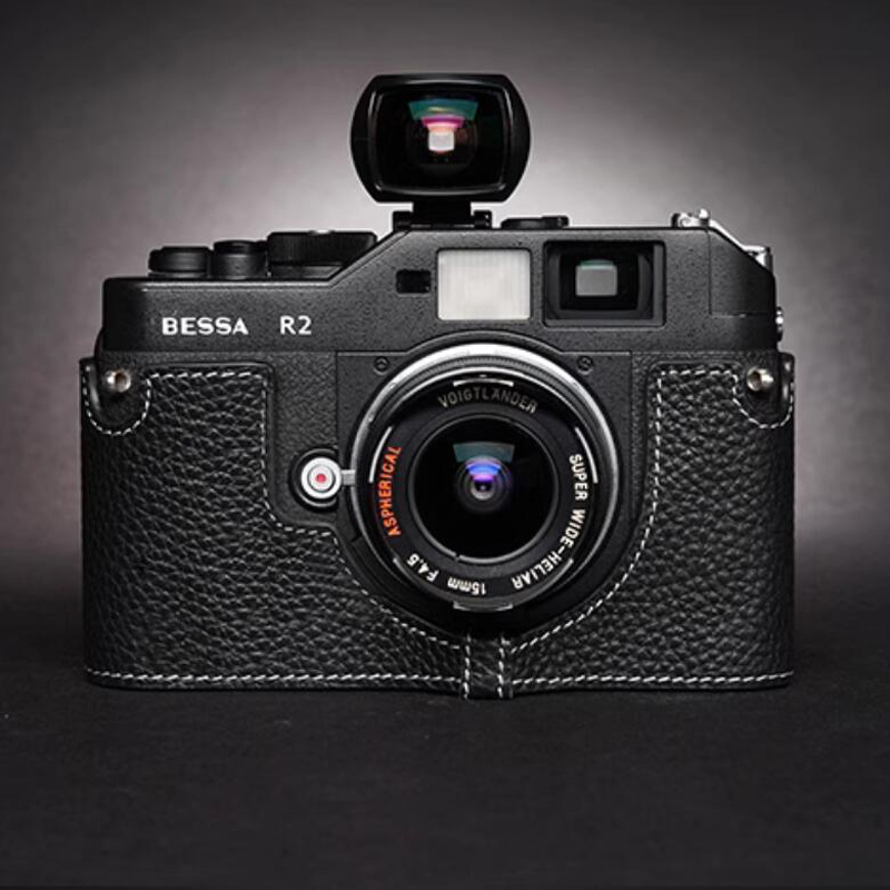 Retro Leather Half Camera Case Bag Cover For Bessa R4M R3M R2M R2 Rollei 35RF - Picture 15 of 19