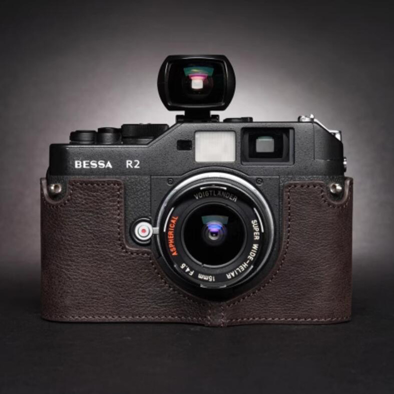 Retro Leather Half Camera Case Bag Cover For Bessa R4M R3M R2M R2 Rollei 35RF - Picture 16 of 19