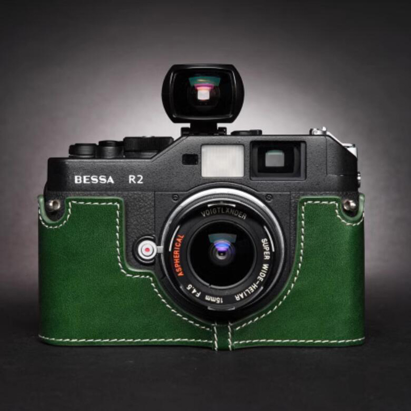 Retro Leather Half Camera Case Bag Cover For Bessa R4M R3M R2M R2 Rollei 35RF - Picture 18 of 19