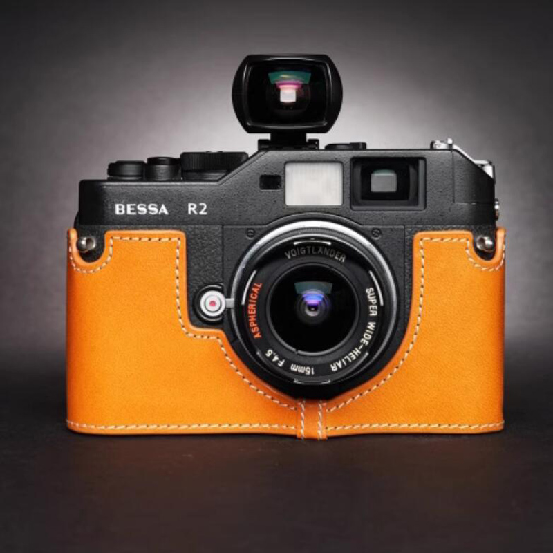 Retro Leather Half Camera Case Bag Cover For Bessa R4M R3M R2M R2 Rollei 35RF - Picture 19 of 19