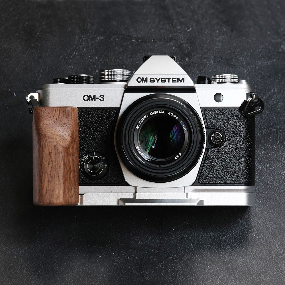 Handmade Wooden L Hand Grip Handle w/Aluminium alloy Baseplate for Olympus OM-3 - Picture 22 of 23