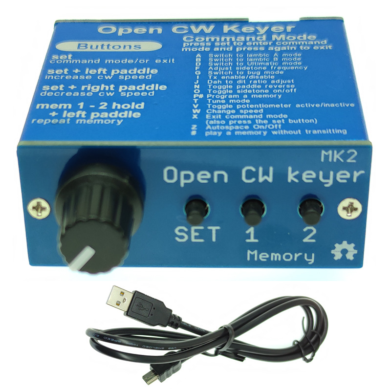Nuevo KIT Open CW Keyer MK2 con Estuche de Aluminio Puerto USB Kit Hágalo Usted Mismo/Acabado - Imagen 7 de 7