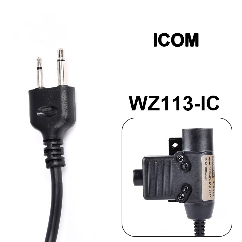 Tactical communications Headset 2 Pin U94 K 2 Pin Plug PTT 7.0mm Plug for Walkie - Picture 31 of 34