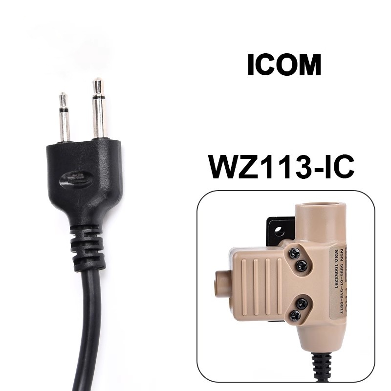 Tactical communications Headset 2 Pin U94 K 2 Pin Plug PTT 7.0mm Plug for Walkie - Picture 32 of 34