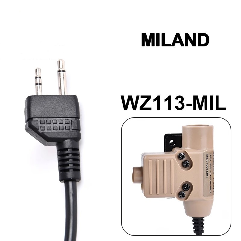 Tactical communications Headset 2 Pin U94 K 2 Pin Plug PTT 7.0mm Plug for Walkie - Picture 34 of 34