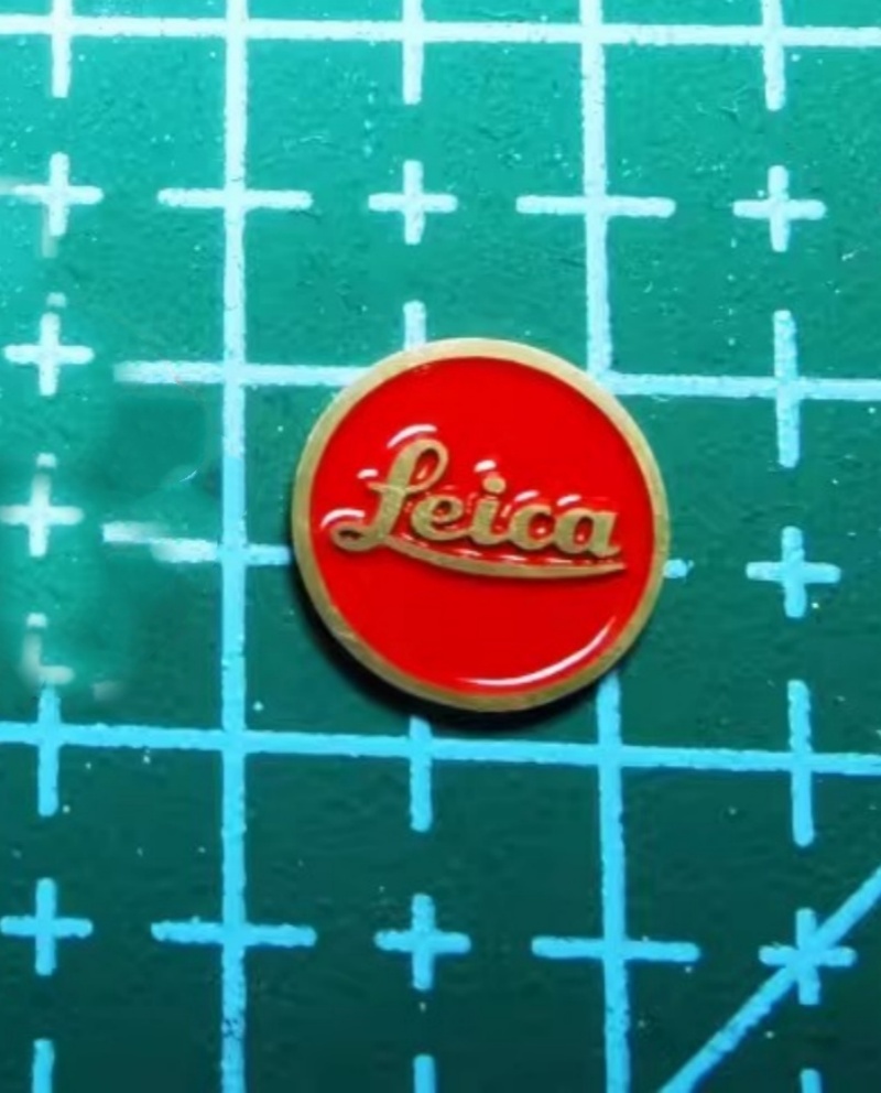 Leica Red/Black Dot Metal Logo Badge Replacement for Q3 M11 M10 M8 Cameras