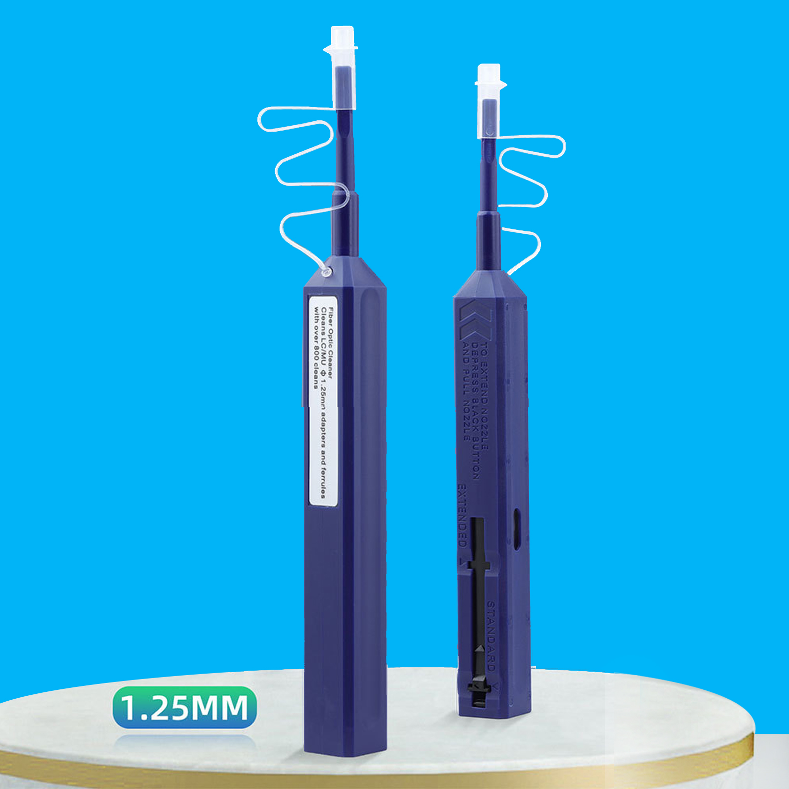 1x One-Click Cleaner Tool 1.25/2.5mm Fiber Optic Cleaning Pen Connector SC/FC/ST - 第 12/14 張圖片