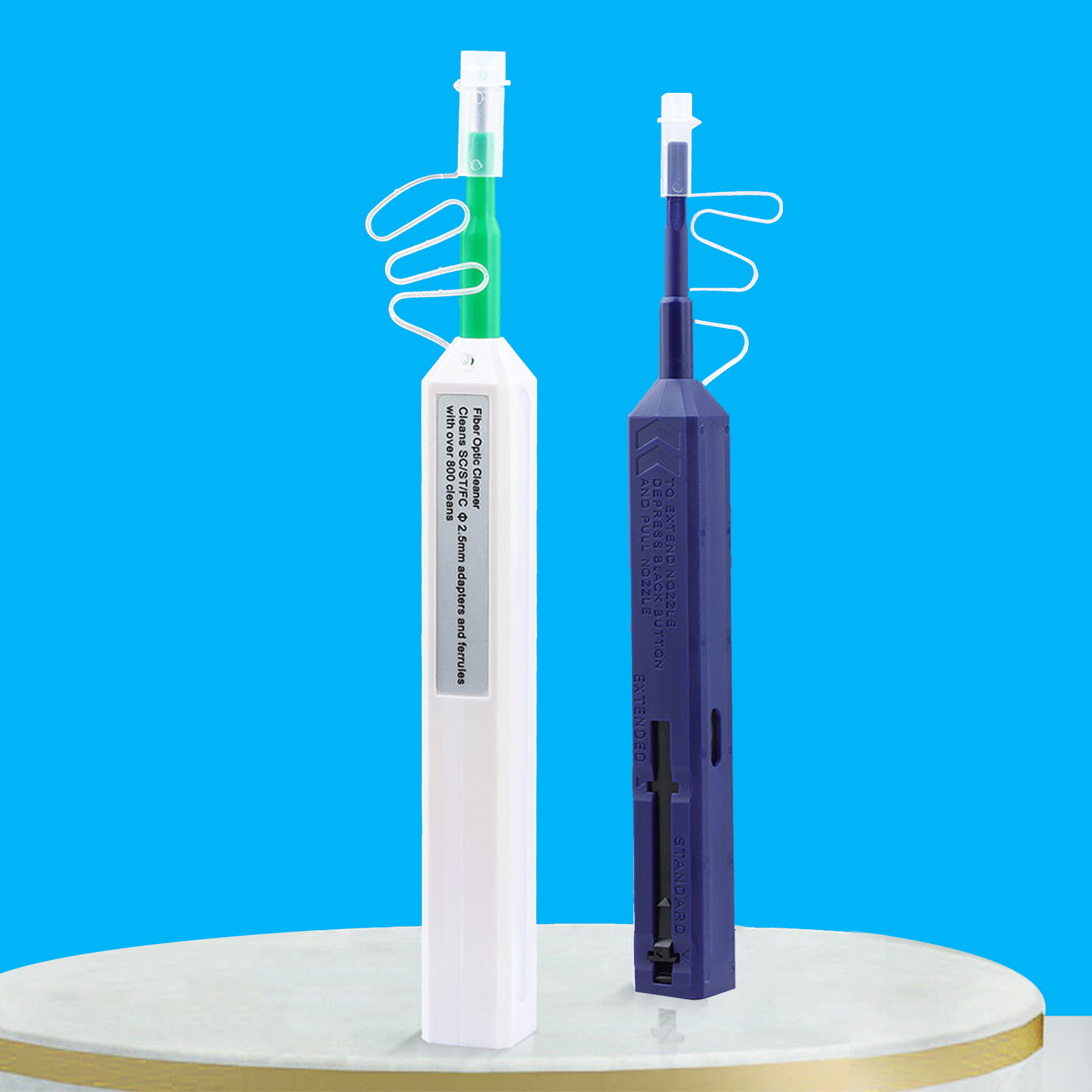 1x One-Click Cleaner Tool 1.25/2.5mm Fiber Optic Cleaning Pen Connector SC/FC/ST - 第 13/14 張圖片