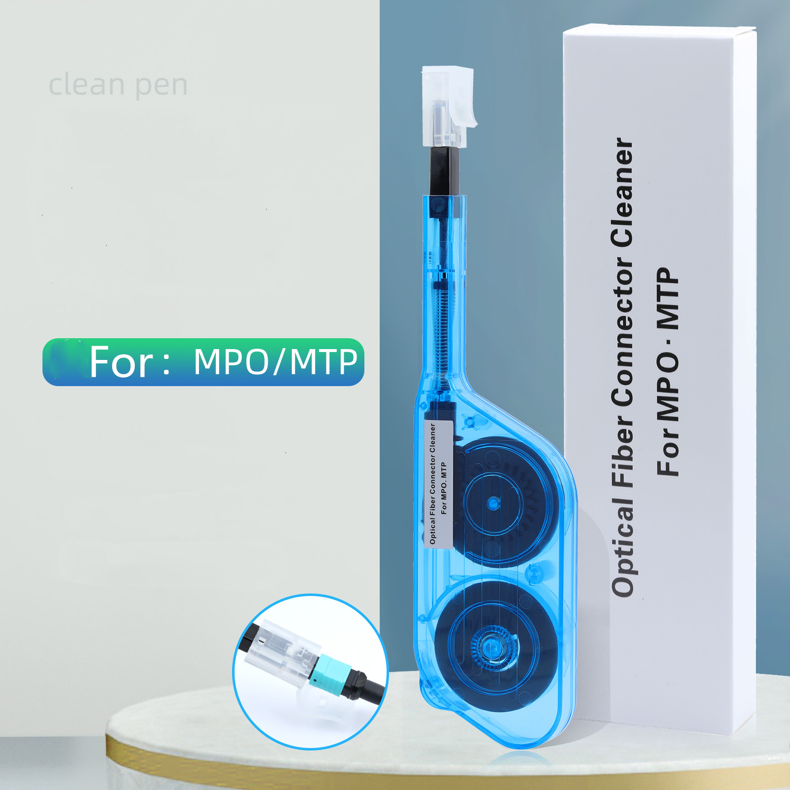 1x One-Click Cleaner Tool 1.25/2.5mm Fiber Optic Cleaning Pen Connector SC/FC/ST - 第 14/14 張圖片