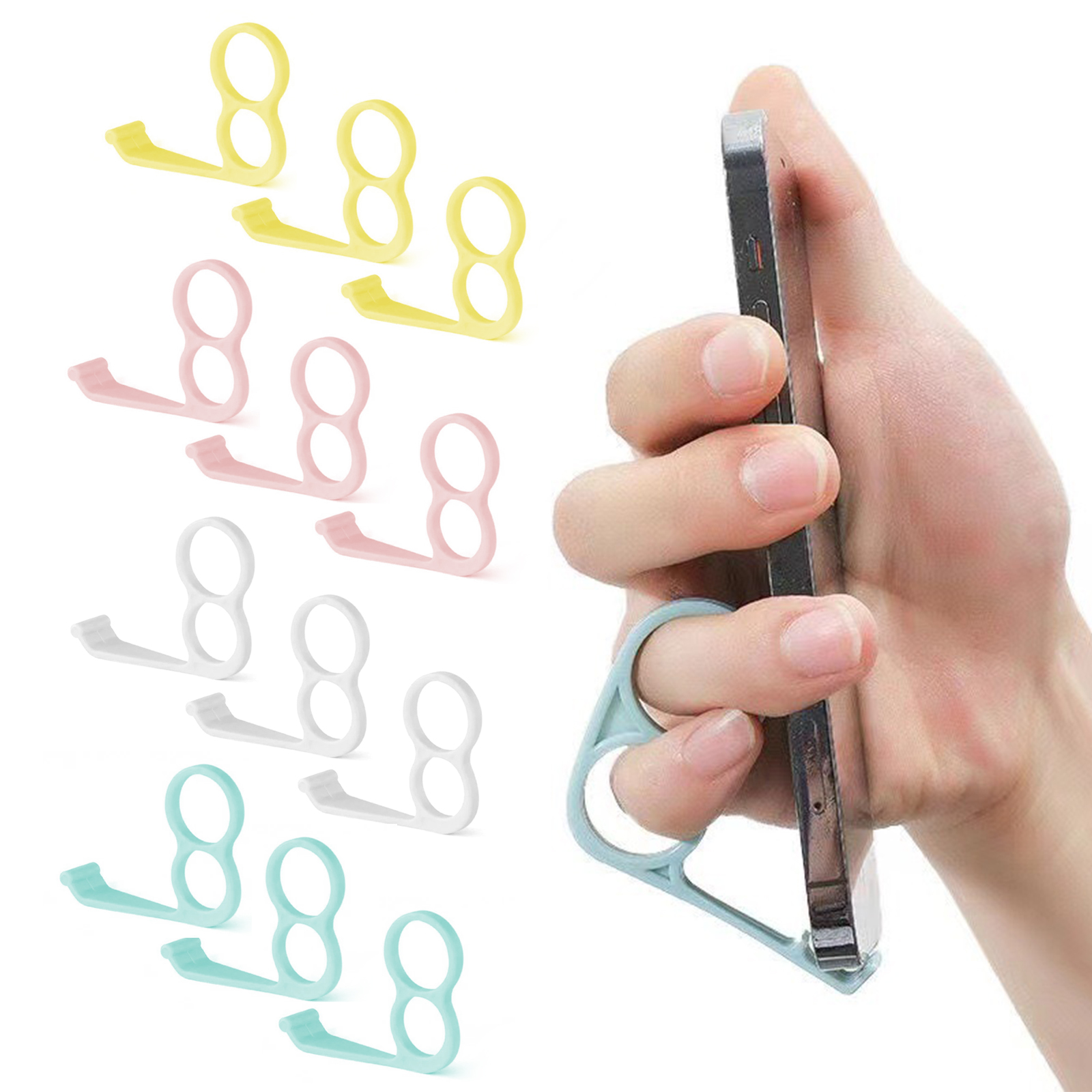 4/12/48 STCK. Handy Tablet Hand Finger Griff Halter Ständer Halterung Ring - Bild 9 von 10