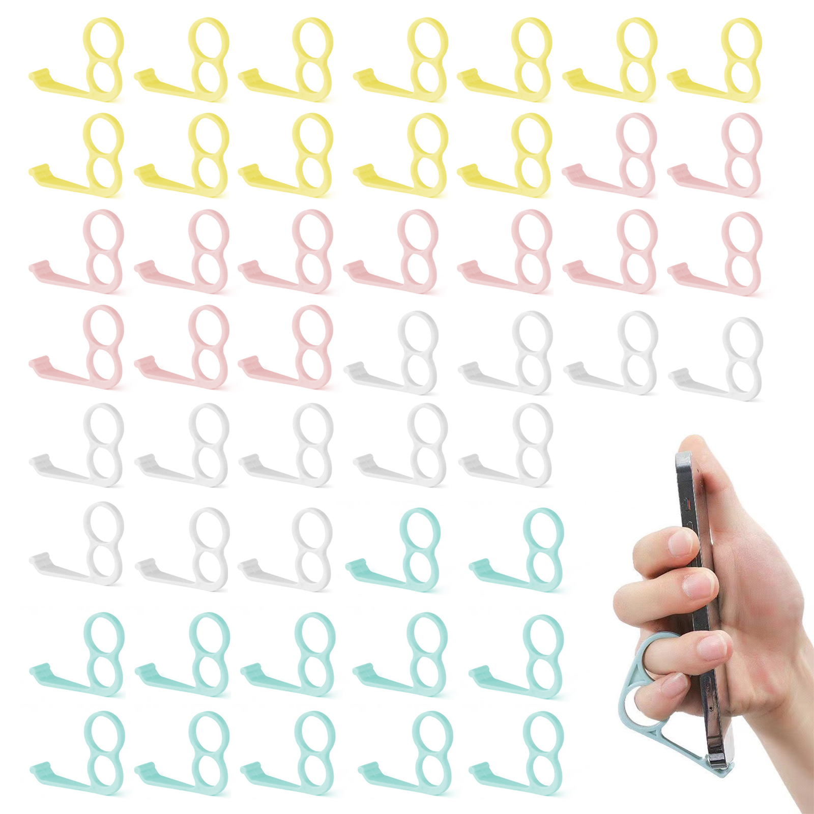 4/12/48 STCK. Handy Tablet Hand Finger Griff Halter Ständer Halterung Ring - Bild 10 von 10