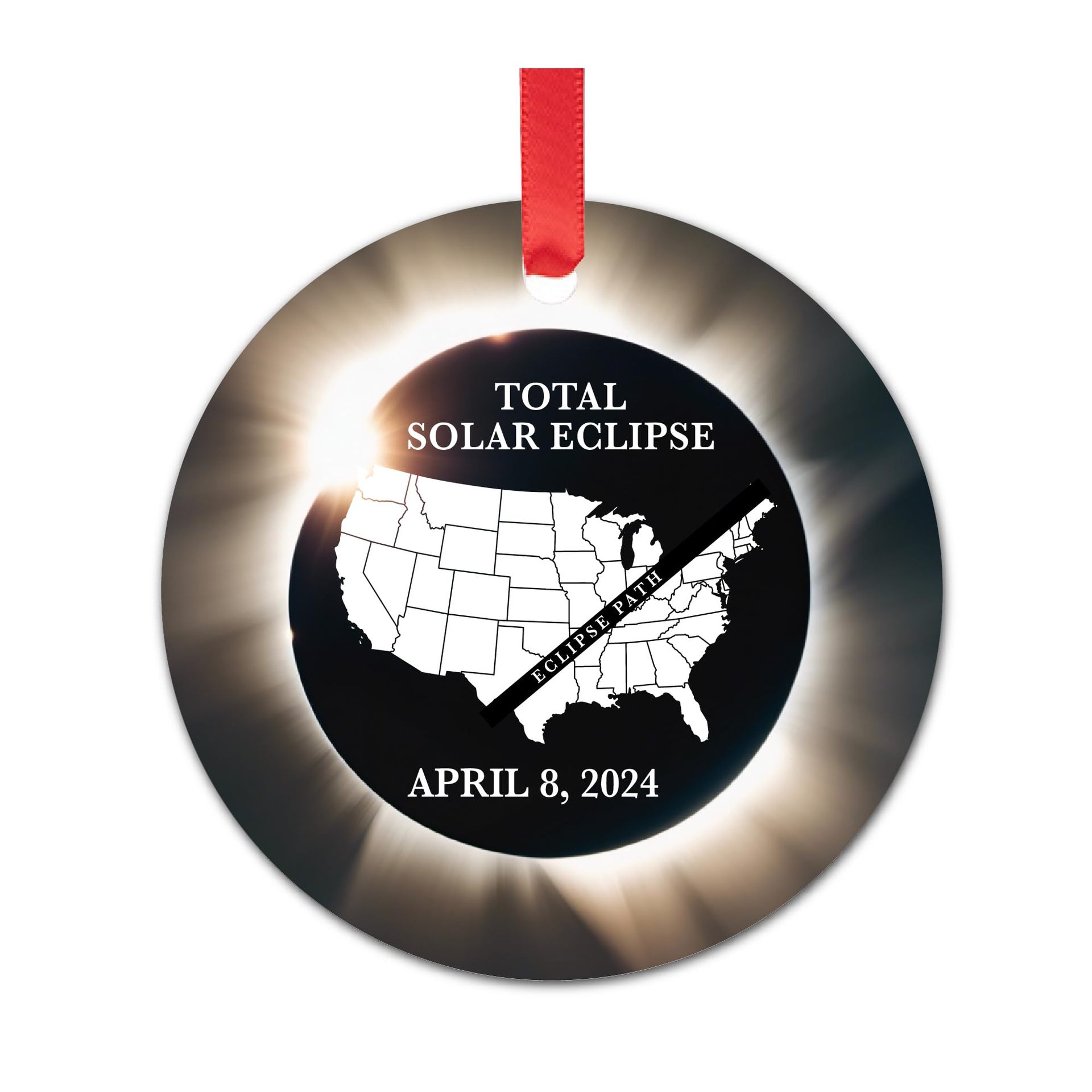 2024 Solar Eclipse Souvenir Ornament Decor Sign Total Solar Eclipse Ornament