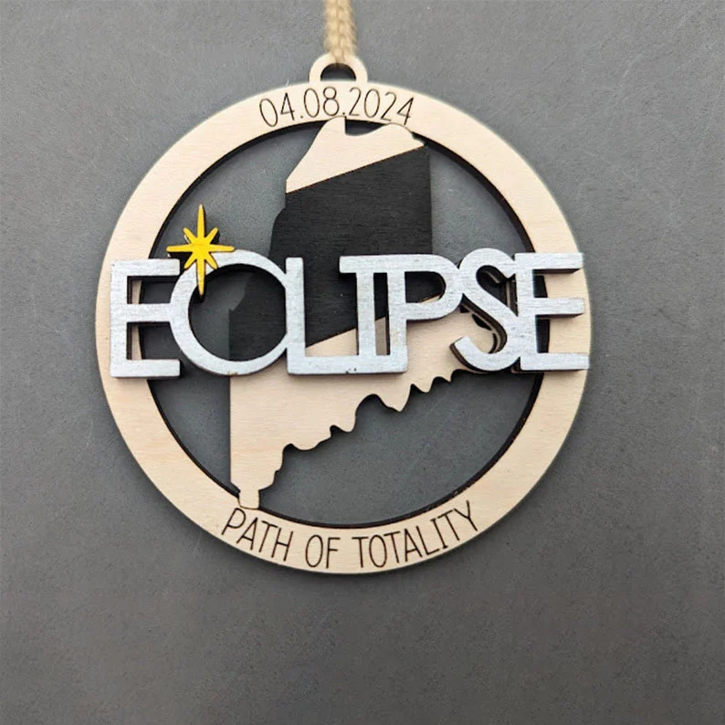 2024 Solar Eclipse Souvenir Ornament Decor Sign Total Solar Eclipse Ornament