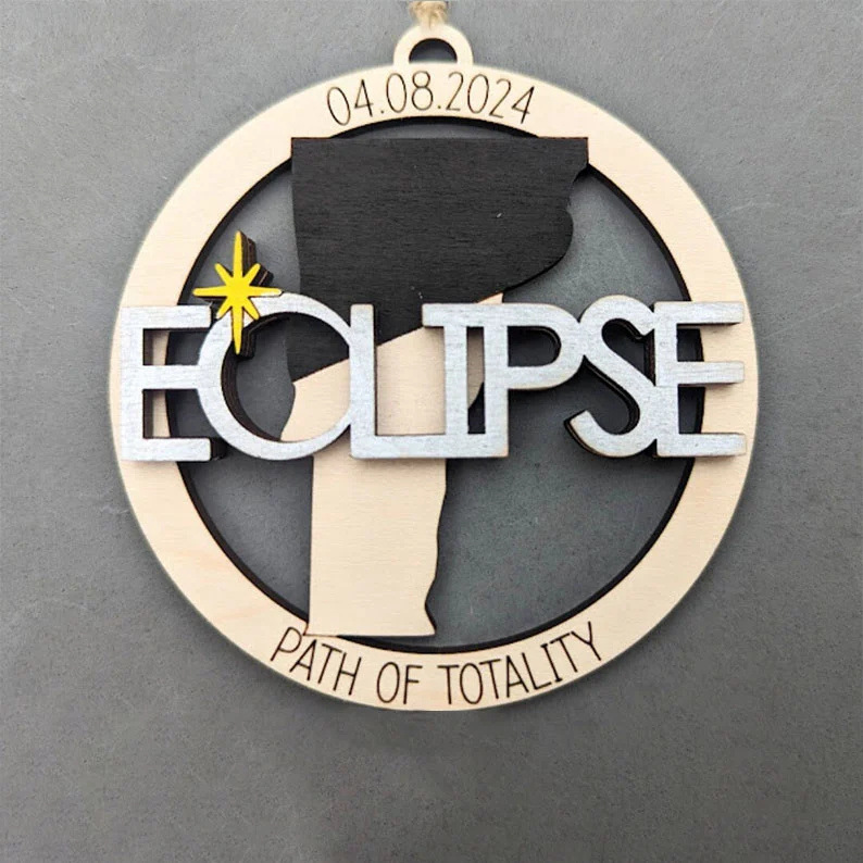 2024 Solar Eclipse Souvenir Ornament Decor Sign Total Solar Eclipse Ornament