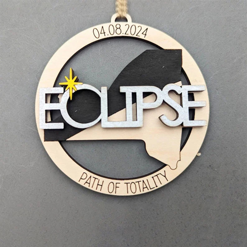 2024 Solar Eclipse Souvenir Ornament Decor Sign Total Solar Eclipse Ornament