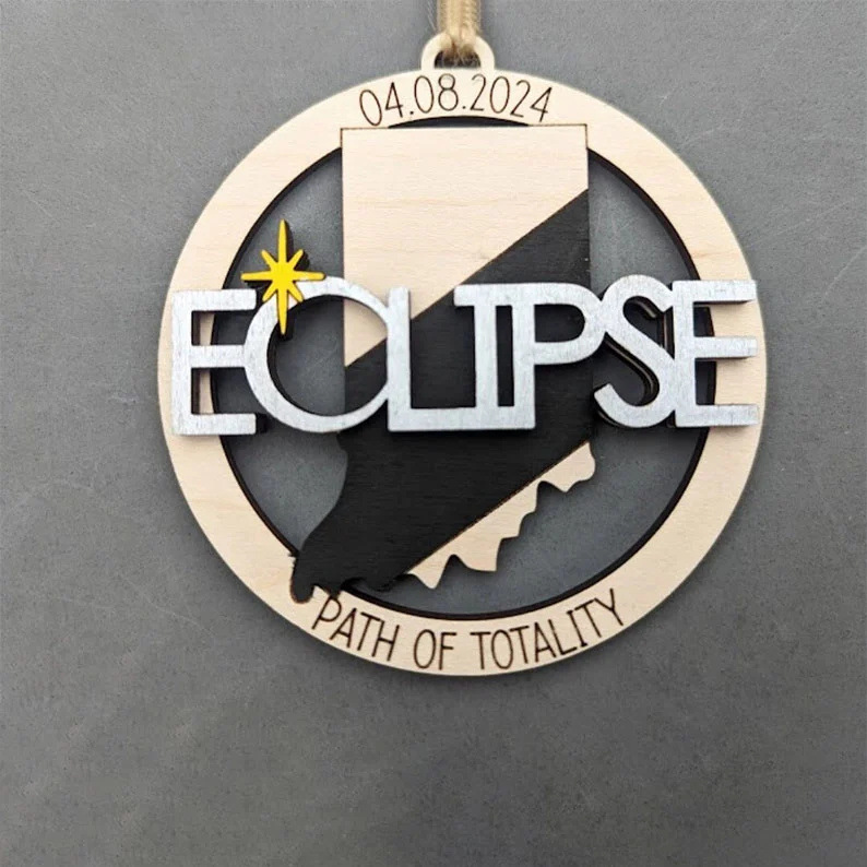 2024 Solar Eclipse Souvenir Ornament Decor Sign Total Solar Eclipse Ornament