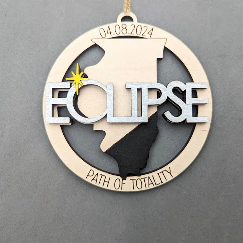 2024 Solar Eclipse Souvenir Ornament Decor Sign Total Solar Eclipse Ornament