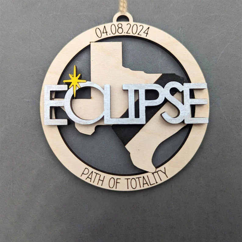 2024 Solar Eclipse Souvenir Ornament Decor Sign Total Solar Eclipse Ornament