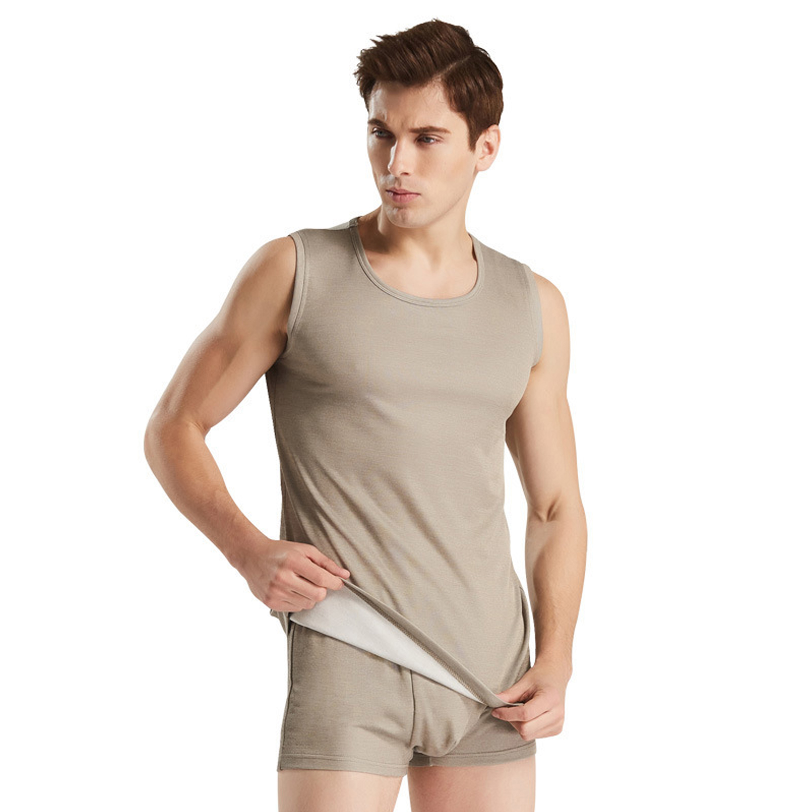 EMF Shielding Anti-Radiation Protection Silver Fiber Men Tank Tops Shorts - Picture 10 of 10