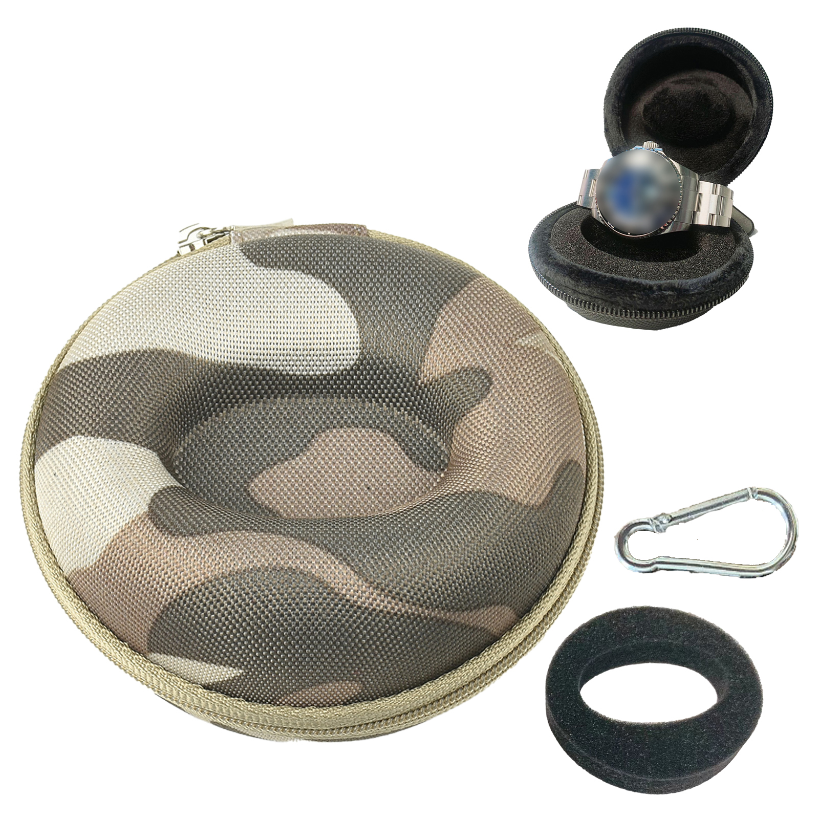 Reißverschluss Uhr Reise Etui Aufbewahrung Schrank Organizer Box Etui Halter Oxford Tuch - Bild 9 von 12