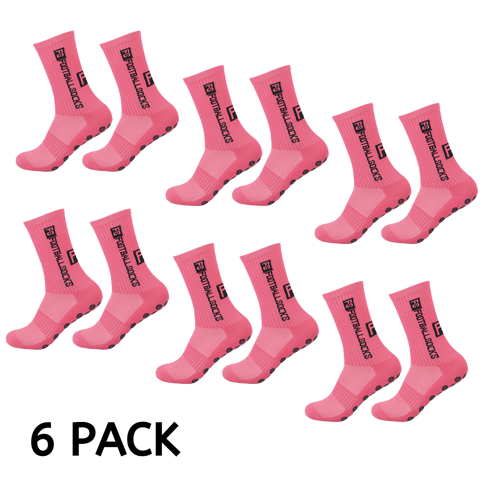 3/6 Pairs Men's Soccer Socks Anti-Slip Grip Pads Socks Non Skid Socks for Sports - Picture 28 of 28