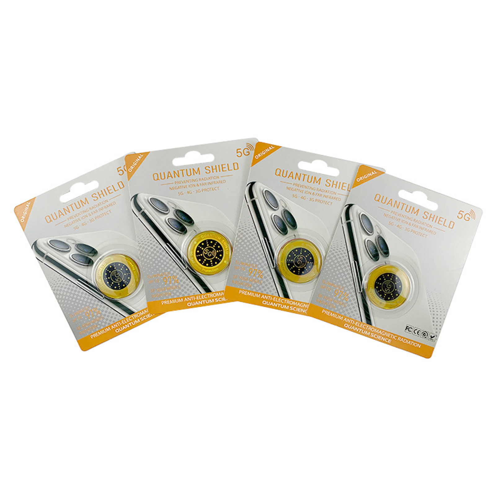 10 pièces autocollants anti-rayonnement protection CEM EMR bouclier pour appareil de téléphone portable - Photo 11 sur 11