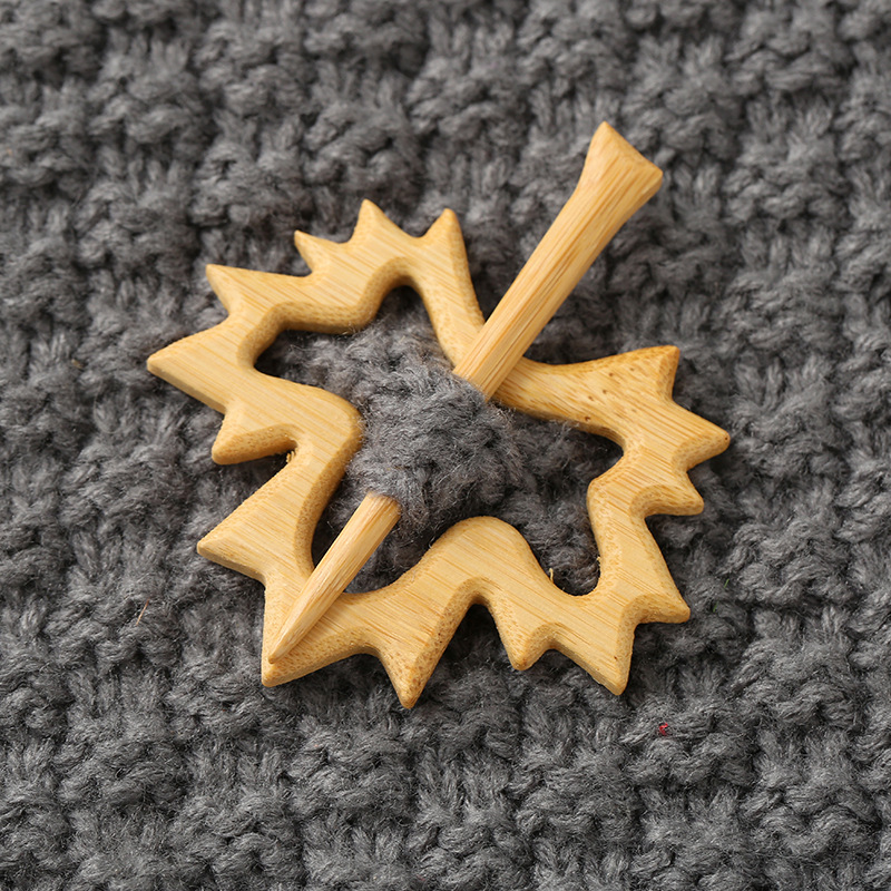1 Pz Sciarpa Maglione Spilla in Legno con Motivo Animale Scialle Legno Cartoni Animati Spilla - Foto 21 di 27