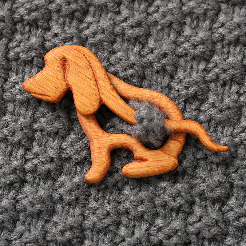 1 Pz Sciarpa Maglione Spilla in Legno con Motivo Animale Scialle Legno Cartoni Animati Spilla - Foto 26 di 27