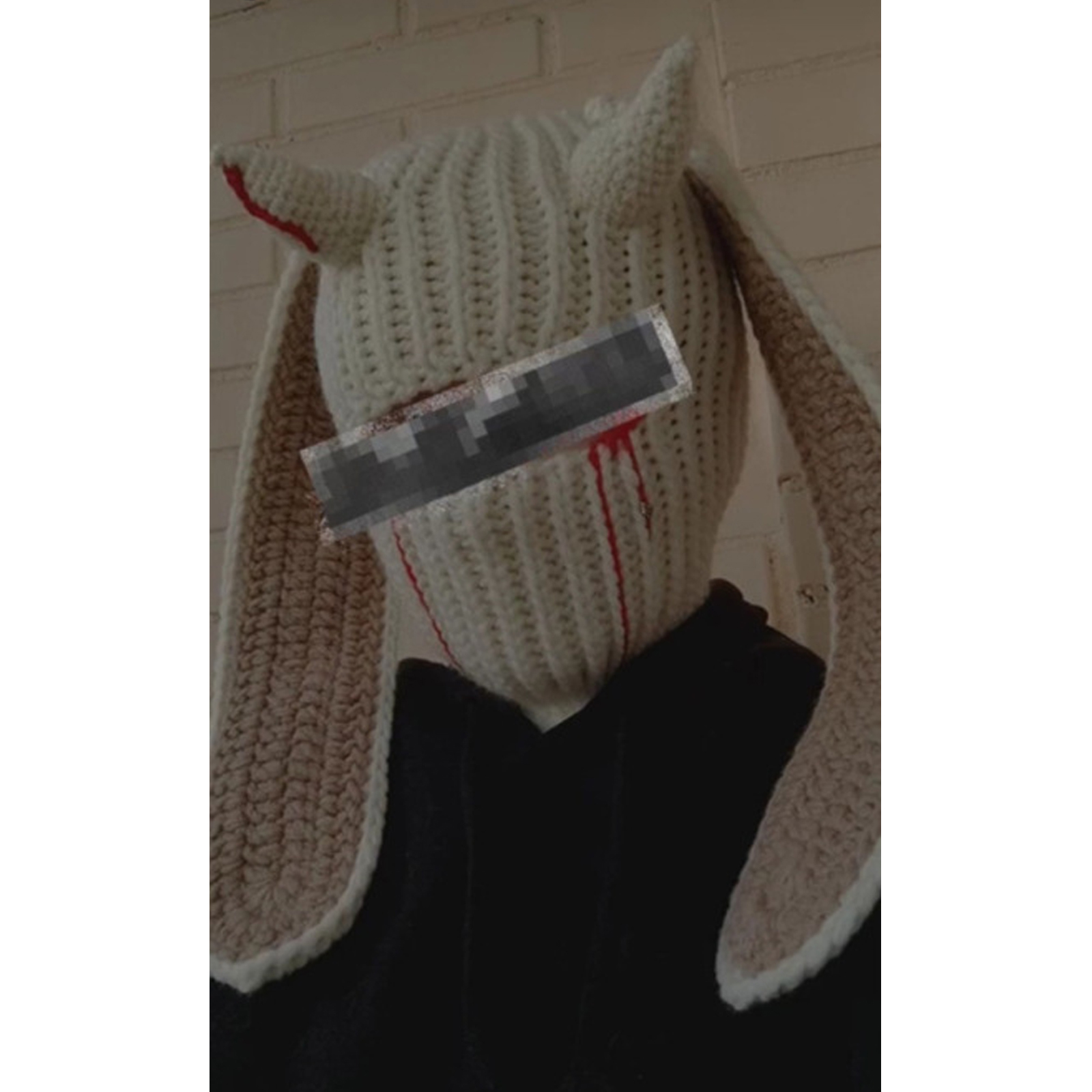 Knit Balaclava Hat with Cowhorn Full Face Mask Halloween Costume Headwear Unisex - Picture 47 of 73