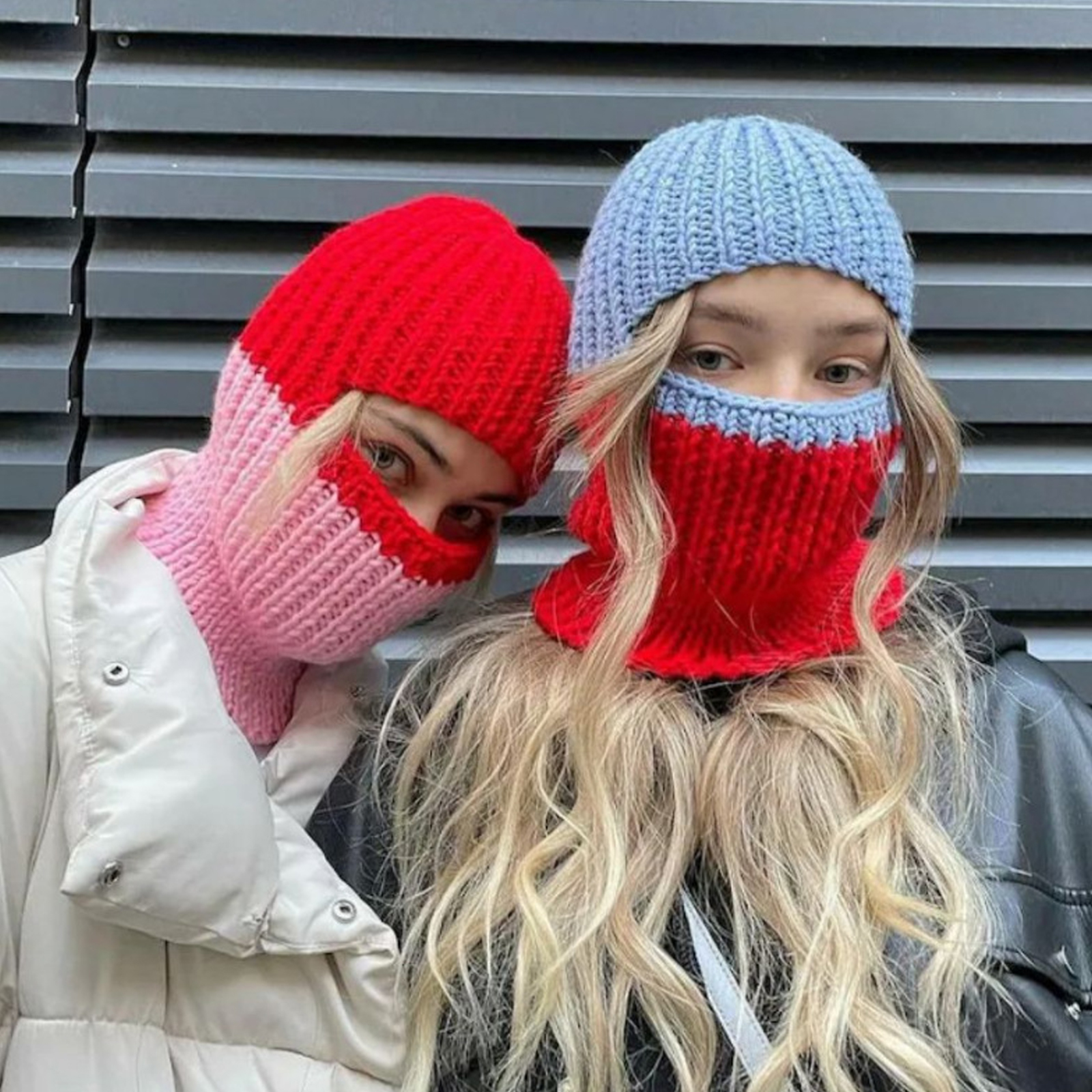 Knit Balaclava Hat with Cowhorn Full Face Mask Halloween Costume Headwear Unisex - Picture 49 of 73