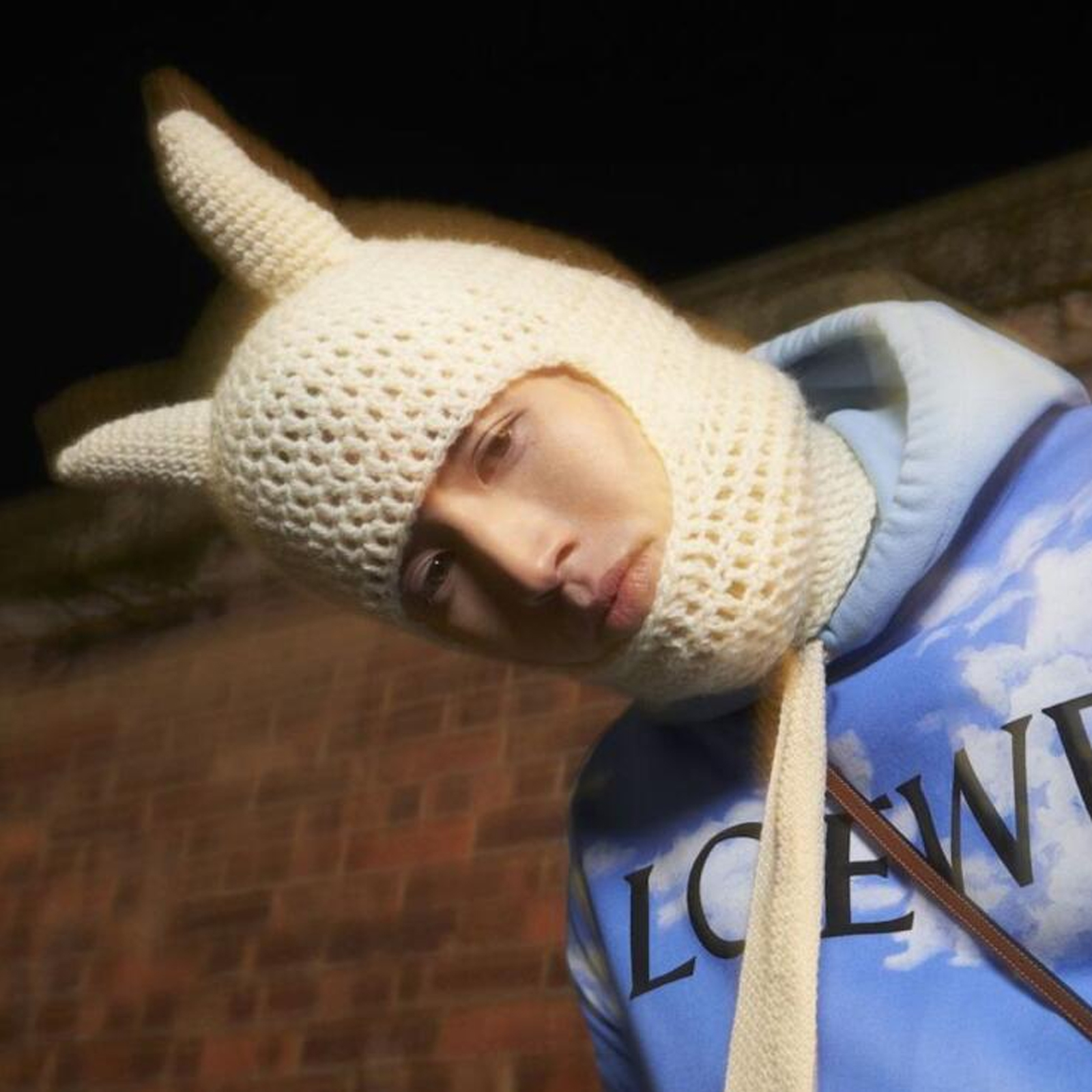 Knit Balaclava Hat with Cowhorn Full Face Mask Halloween Costume Headwear Unisex - Picture 62 of 73