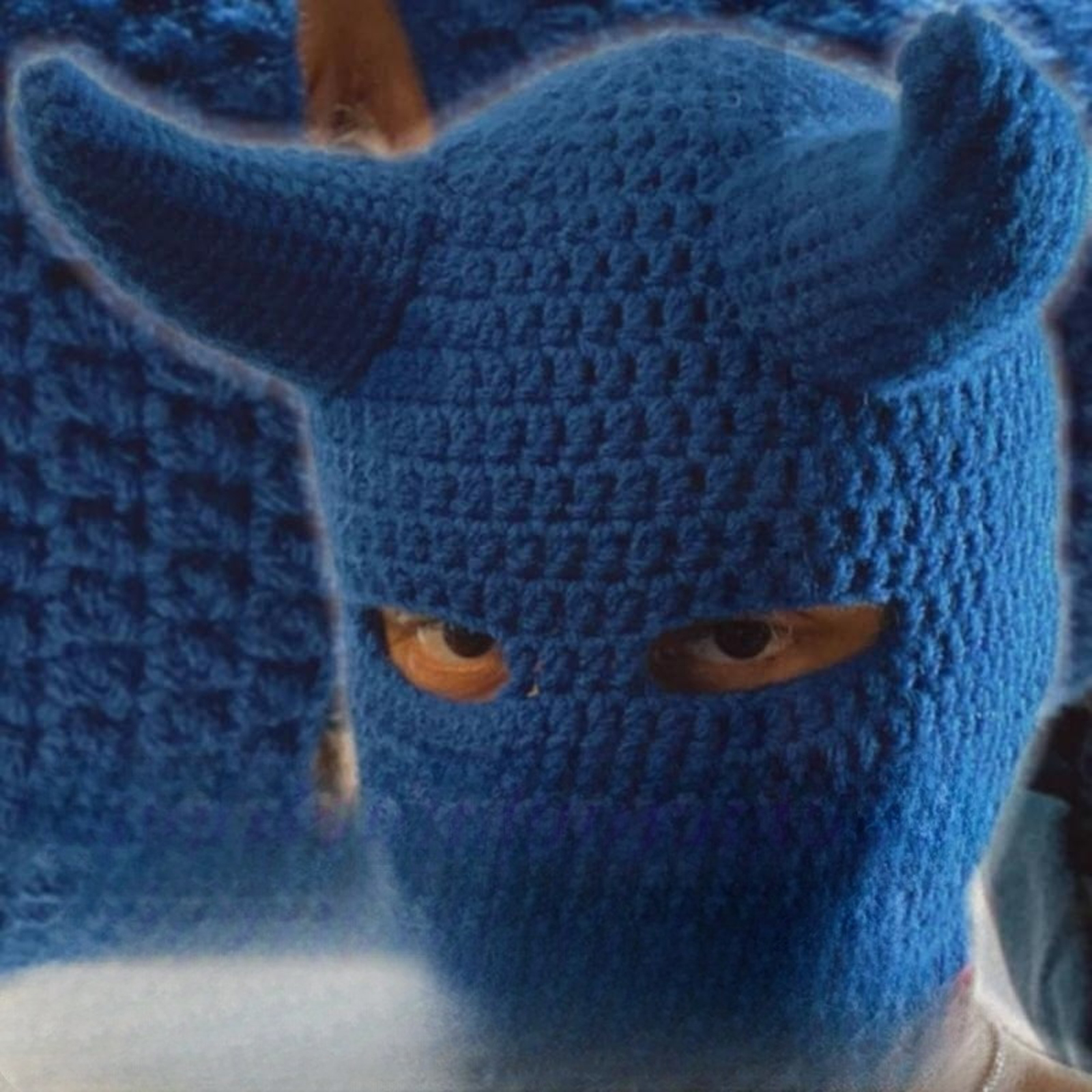 Knit Balaclava Hat with Cowhorn Full Face Mask Halloween Costume Headwear Unisex - Picture 71 of 73