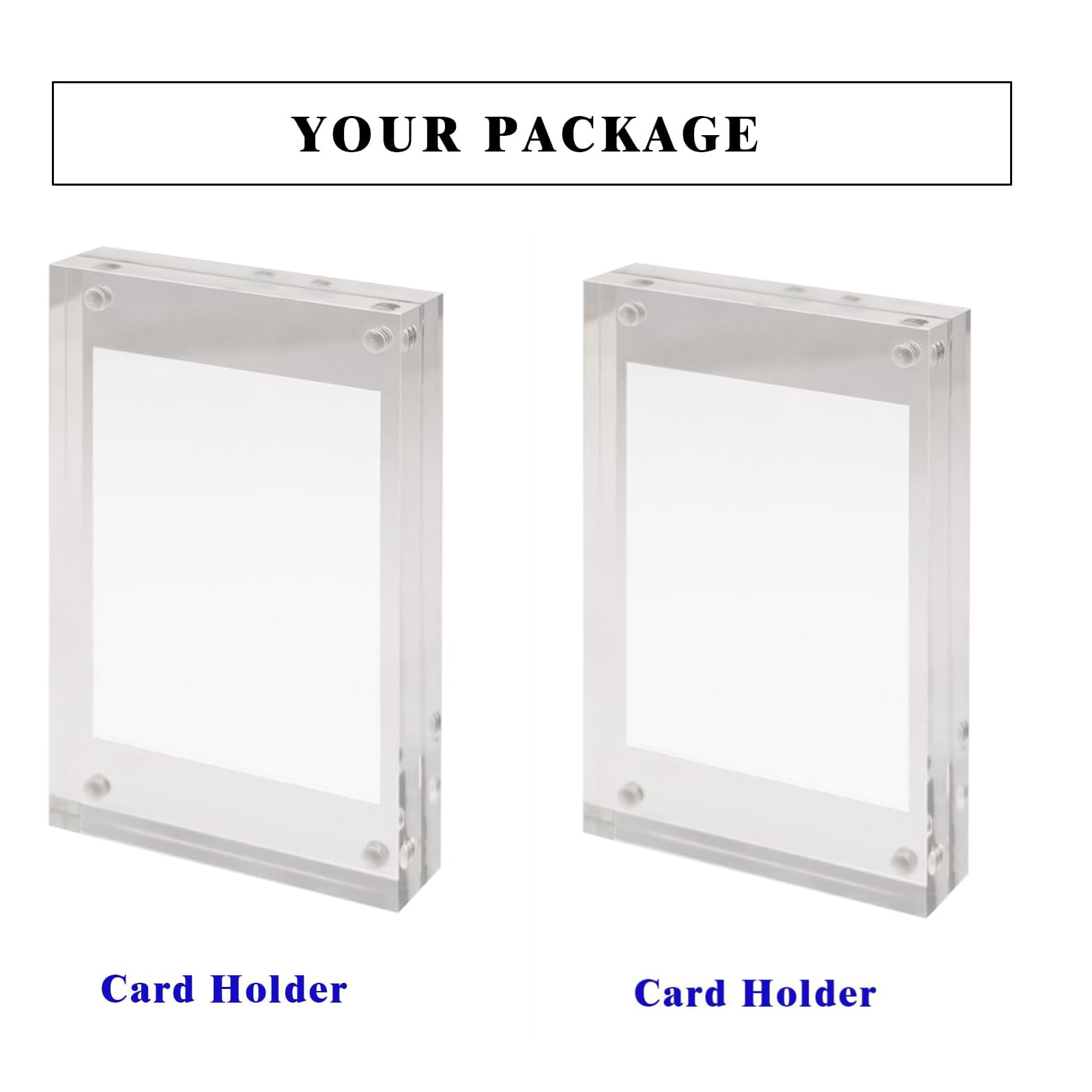 Acrylic Clear Display Case Box Trading Card Holder Thick For TCG Sports Cards - Picture 10 of 11