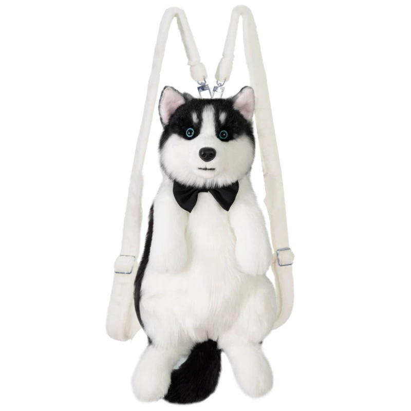 Simulation Dog Plush Toy Backpack Realistic Animal Plush Toy Bag Plush Backpack - Picture 9 of 15