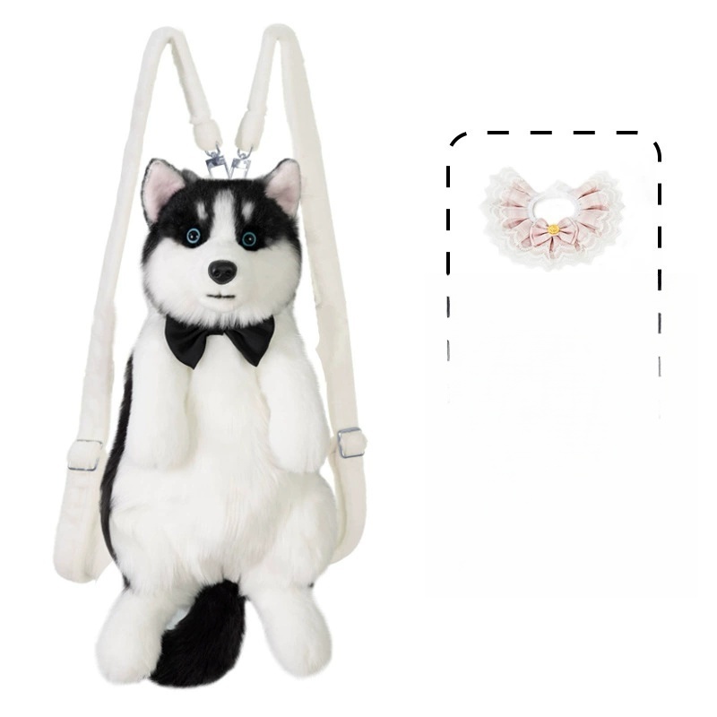 Simulation Dog Plush Toy Backpack Realistic Animal Plush Toy Bag Plush Backpack - Picture 10 of 15