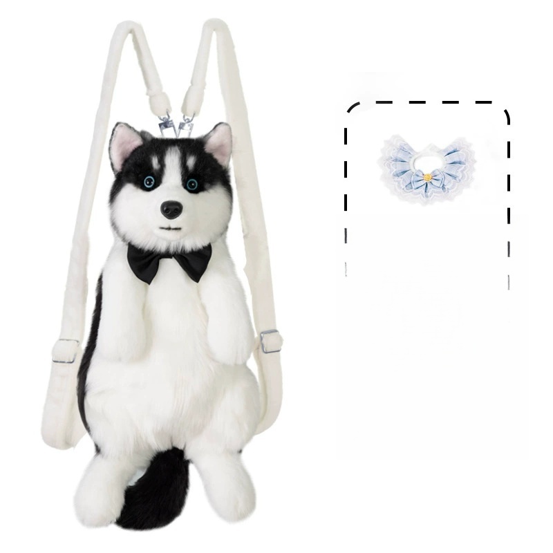 Simulation Dog Plush Toy Backpack Realistic Animal Plush Toy Bag Plush Backpack - Picture 11 of 15