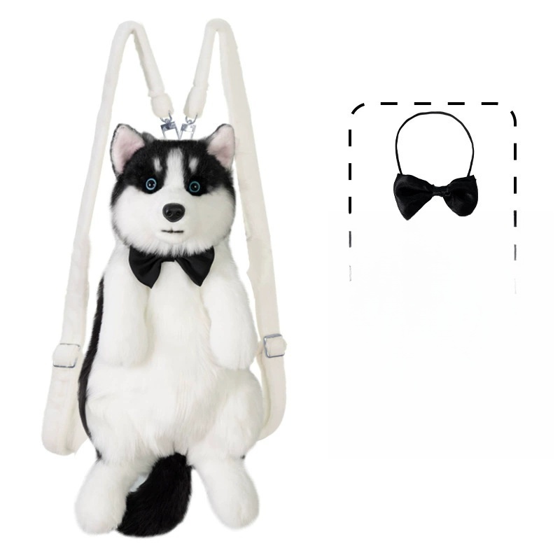 Simulation Dog Plush Toy Backpack Realistic Animal Plush Toy Bag Plush Backpack - Picture 12 of 15