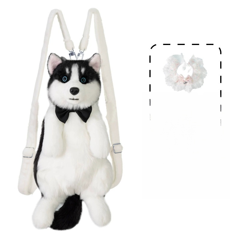 Simulation Dog Plush Toy Backpack Realistic Animal Plush Toy Bag Plush Backpack - Picture 14 of 15