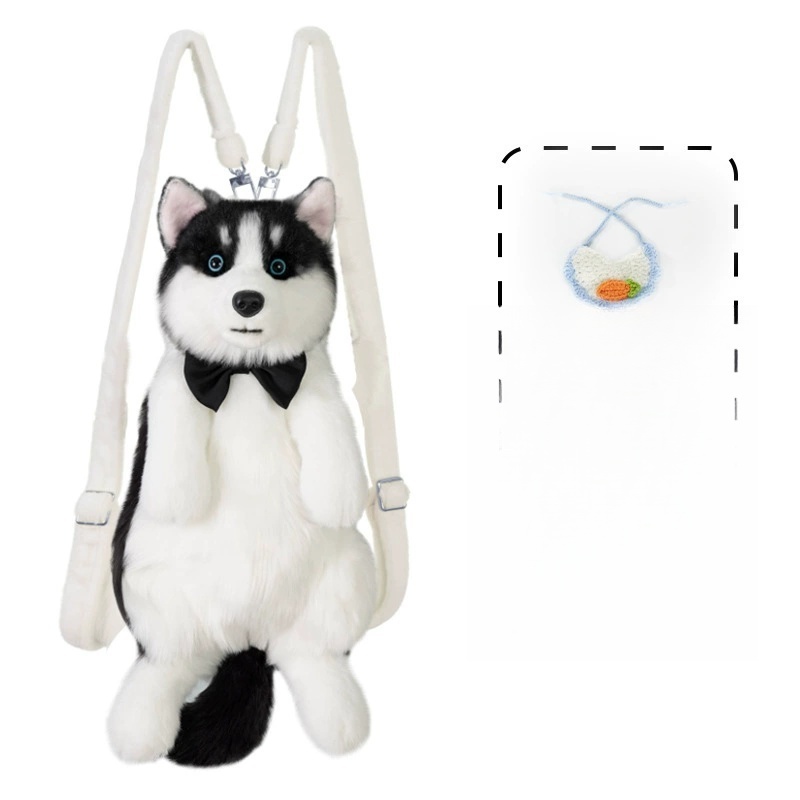 Simulation Dog Plush Toy Backpack Realistic Animal Plush Toy Bag Plush Backpack - Picture 15 of 15