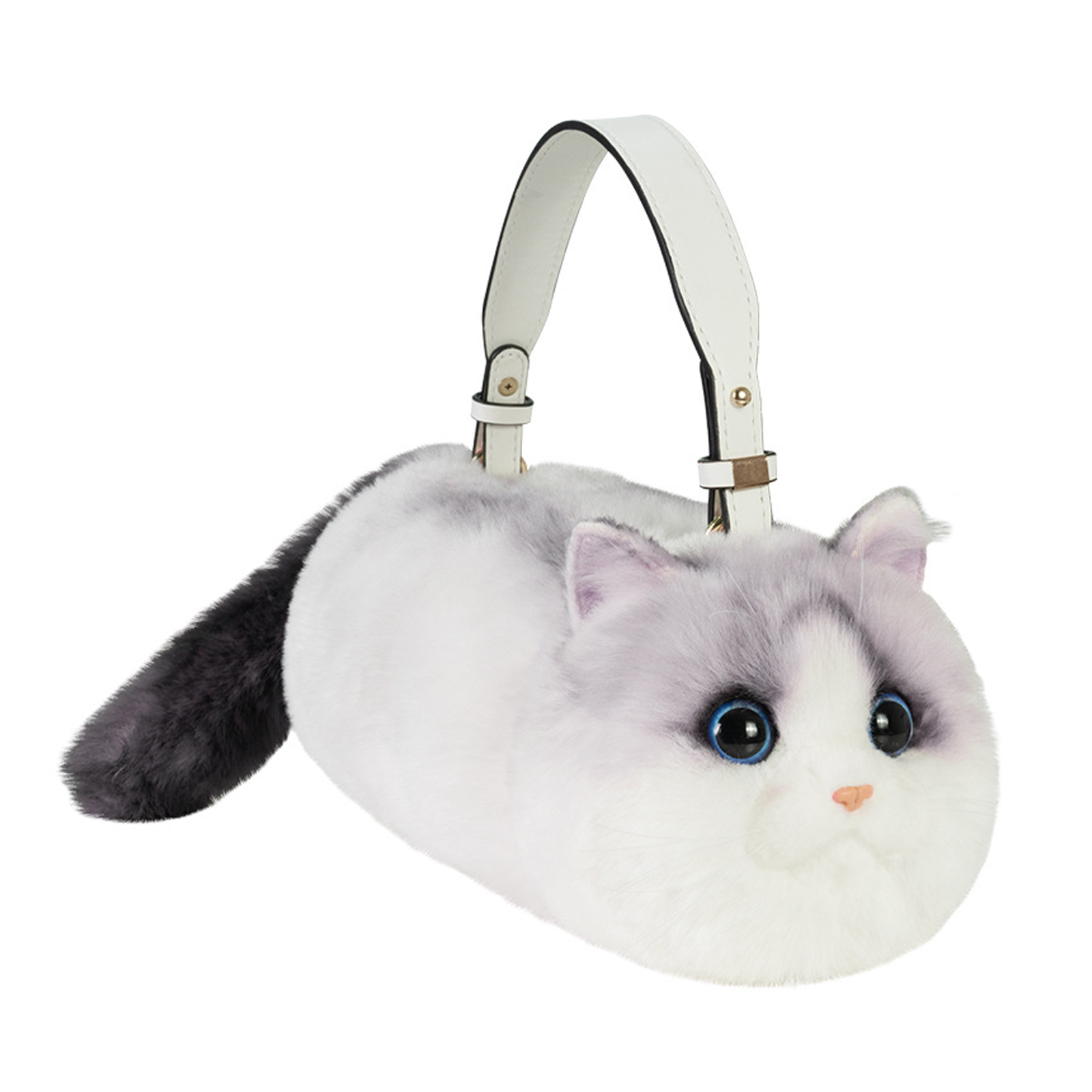 Simulation Stuffed Cat Backpack Realistic Animal Stuffed Bag Plush Backpack - Picture 11 of 14