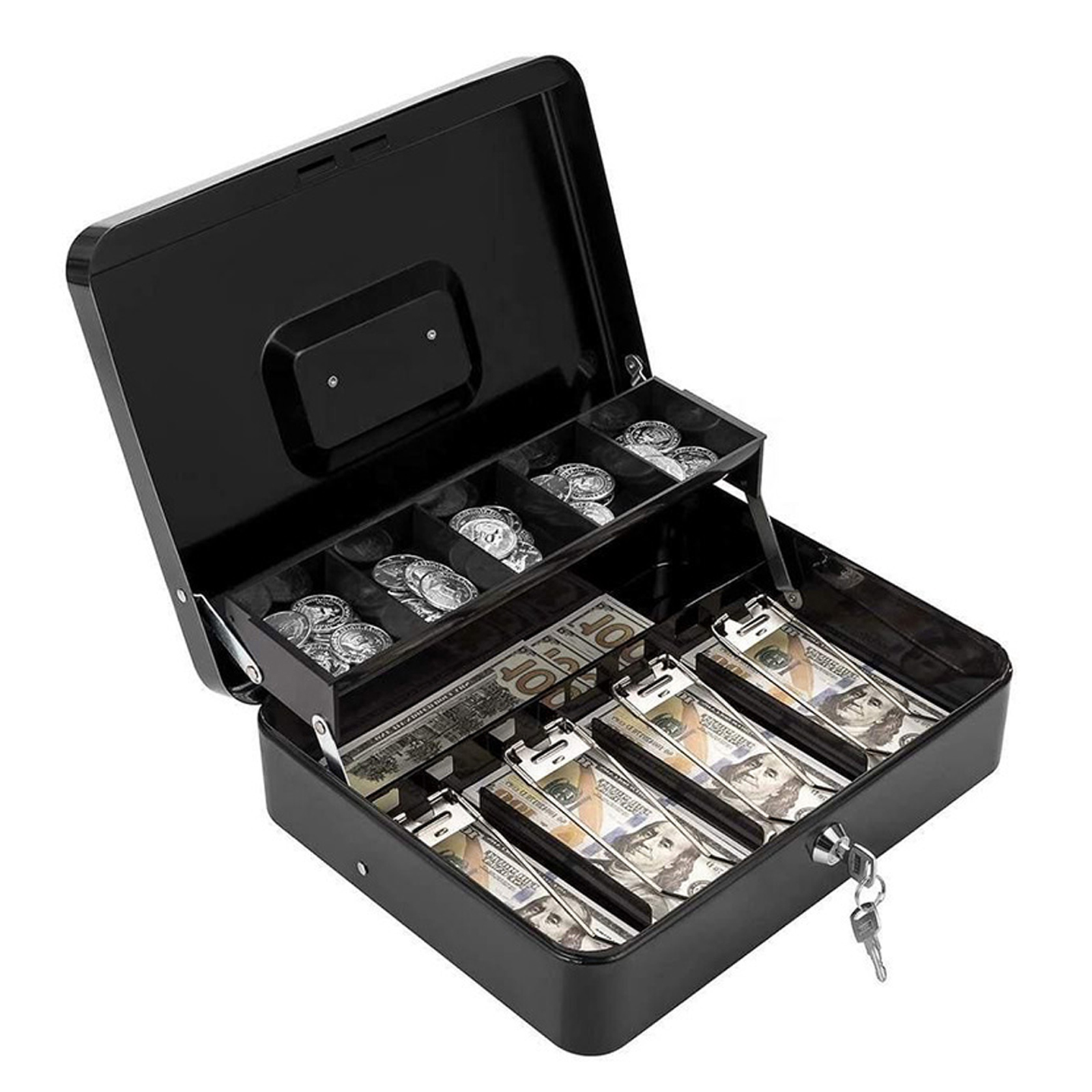 Spardepot Tresor Mit Schlüssel Metall Kassierer's Ticket Halter Spardose - Bild 12 von 12