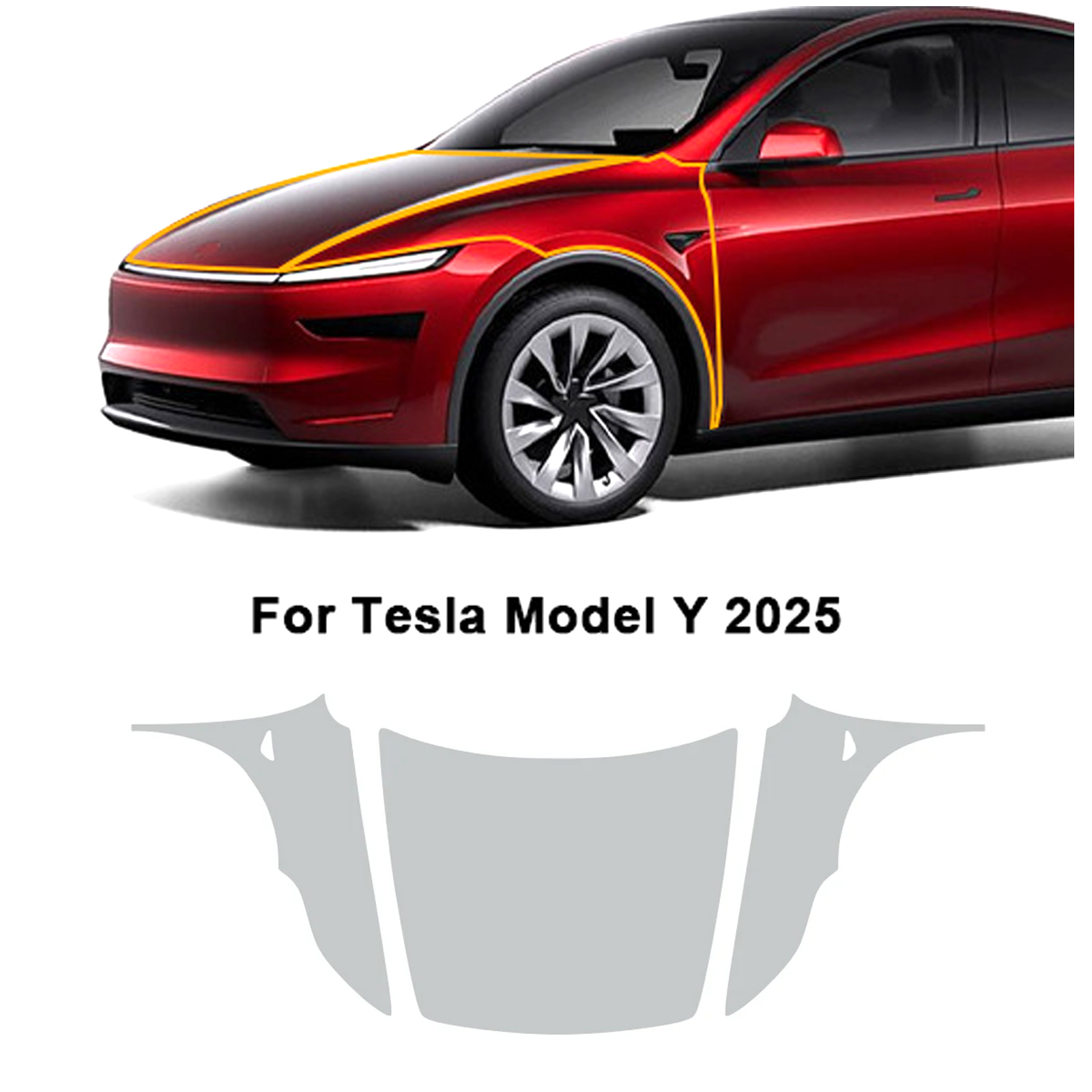 TPU Pre-Cut Anti-Scratch Scuff Resistant Car Film for Tesla Model Y Juniper 2025 - Picture 13 of 15