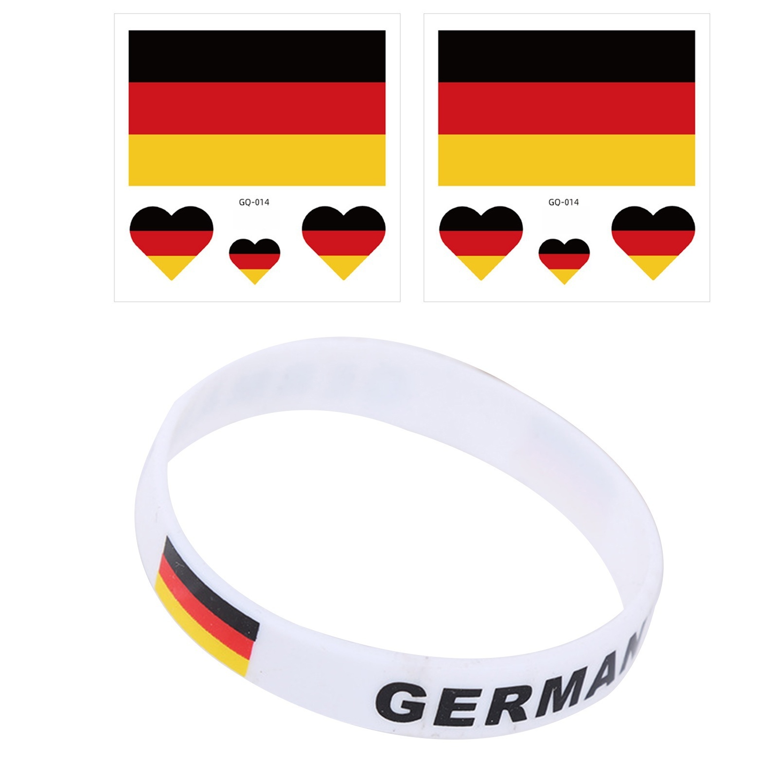 Sports Fan Cheering Accessories Kit Silicone Support Bracelet and Flag Stickers - 第 16/25 張圖片